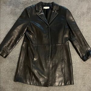Petite Sophisticate Black Leather Jacket